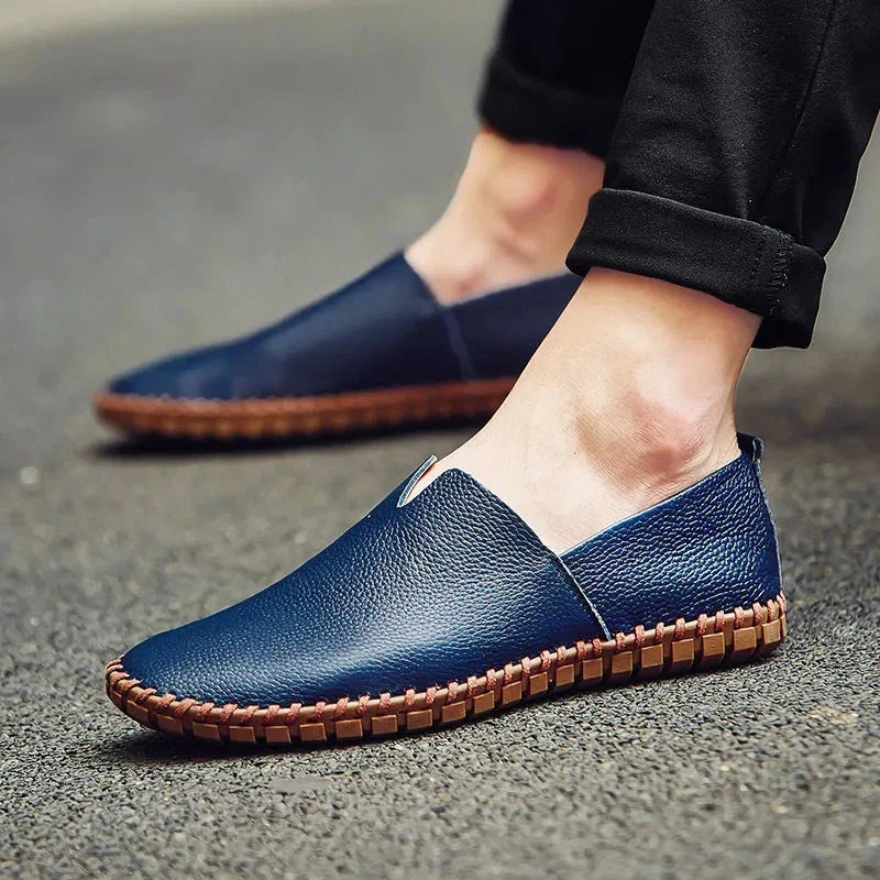 Elegantes mocasines transpirables de piel