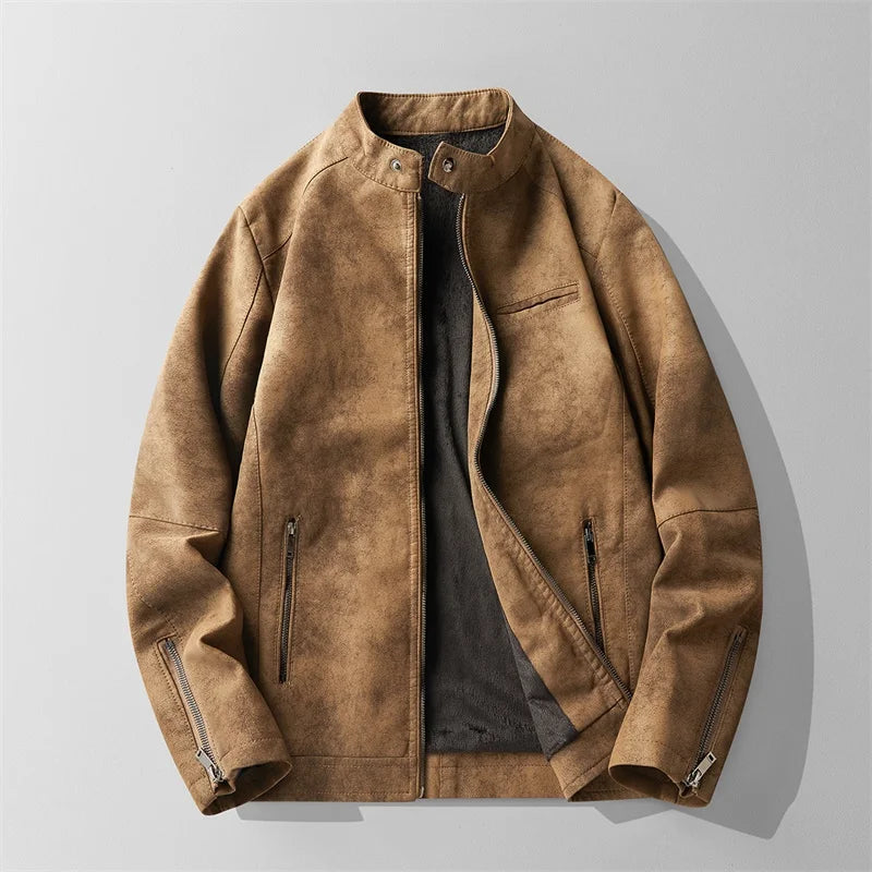 Elegante chaqueta de cuero