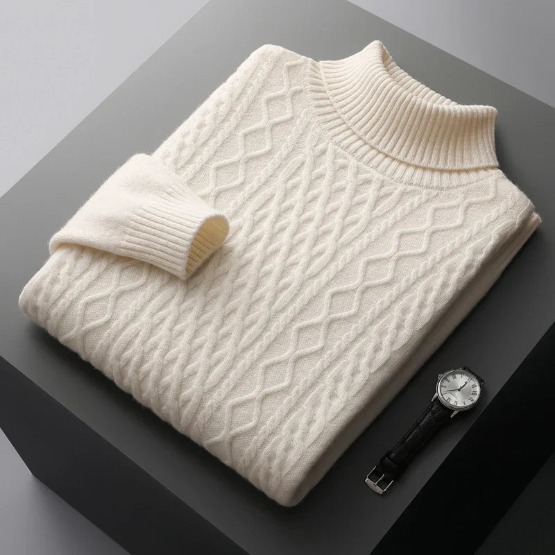 Jersey de cuello alto de lana Saint-Tropez