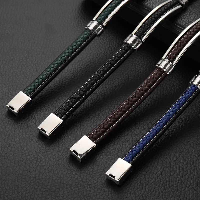 Elegante pulsera de acero inoxidable para hombre