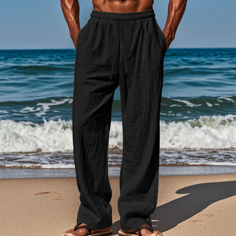 Cómodos pantalones de lino