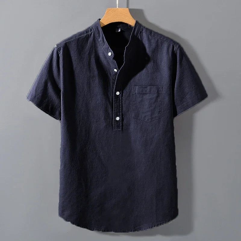 Camisa de algodón de manga corta