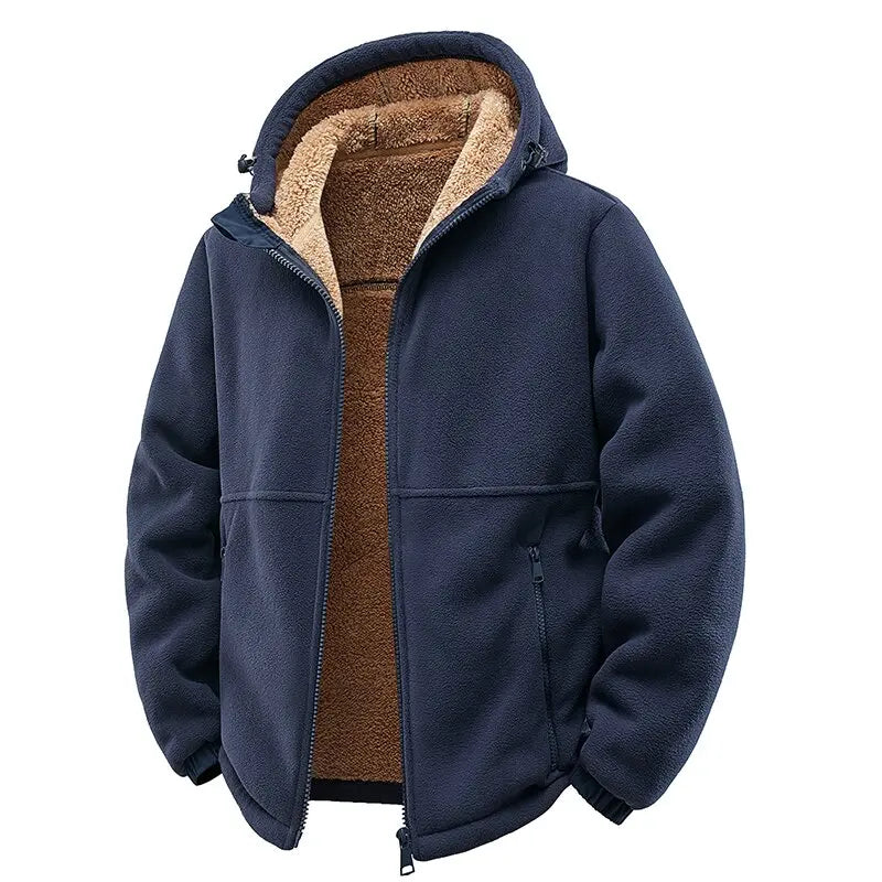 Elegante chaqueta cortavientos de lana