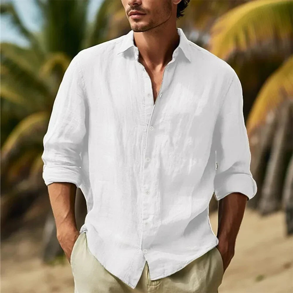 Camisa casual de lino