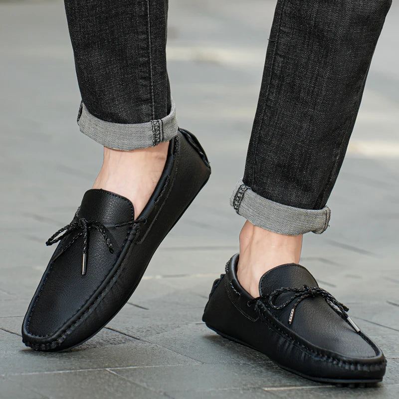 Mocasines de ante hechos a mano