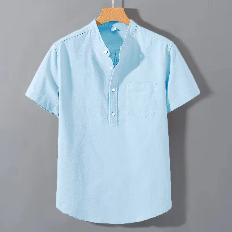 Camisa de algodón de manga corta
