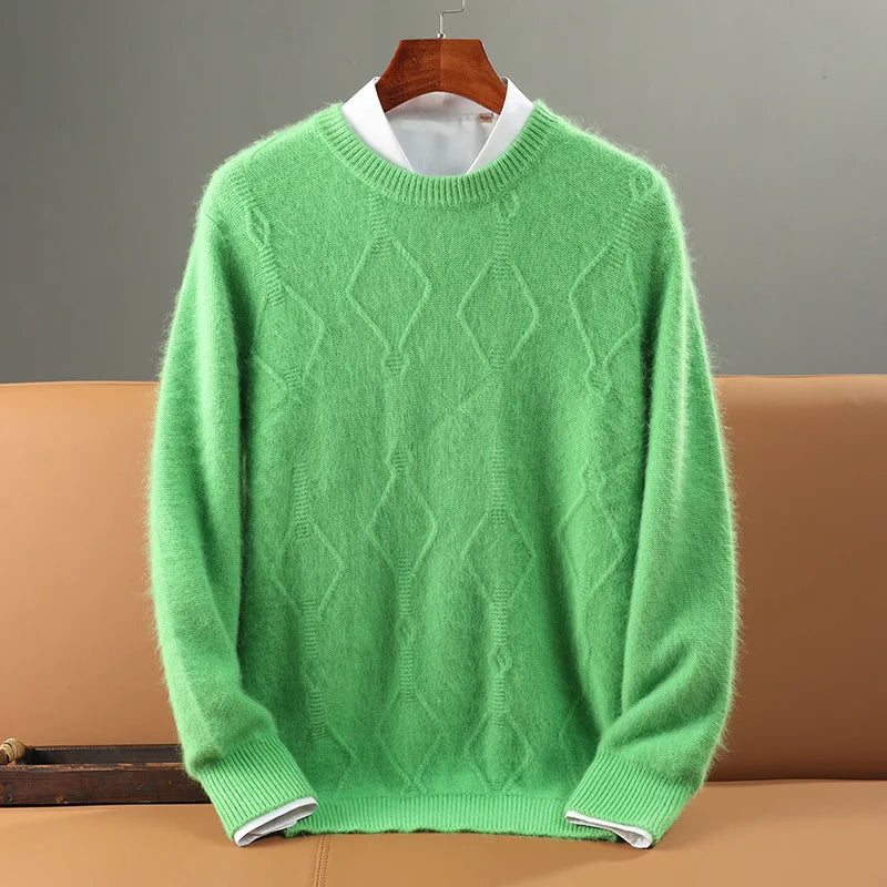 Jersey de cachemira con estampado de rombos