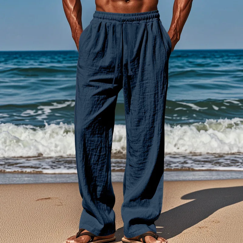 Cómodos pantalones de lino