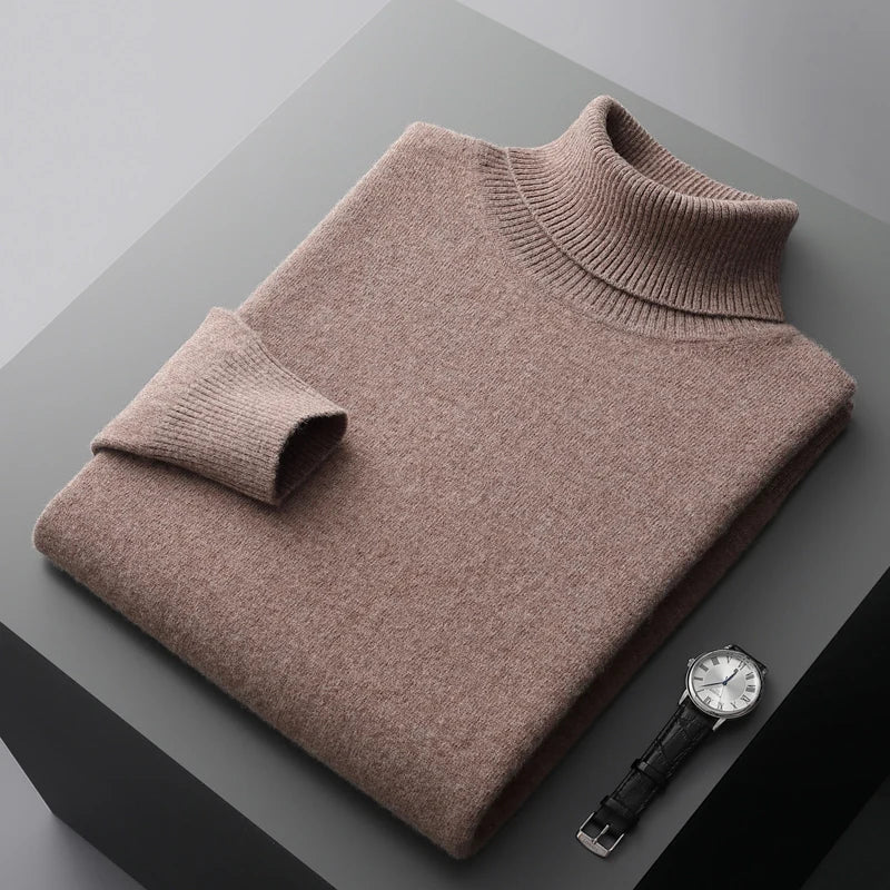 Jersey de cuello alto de lana merino Monaco