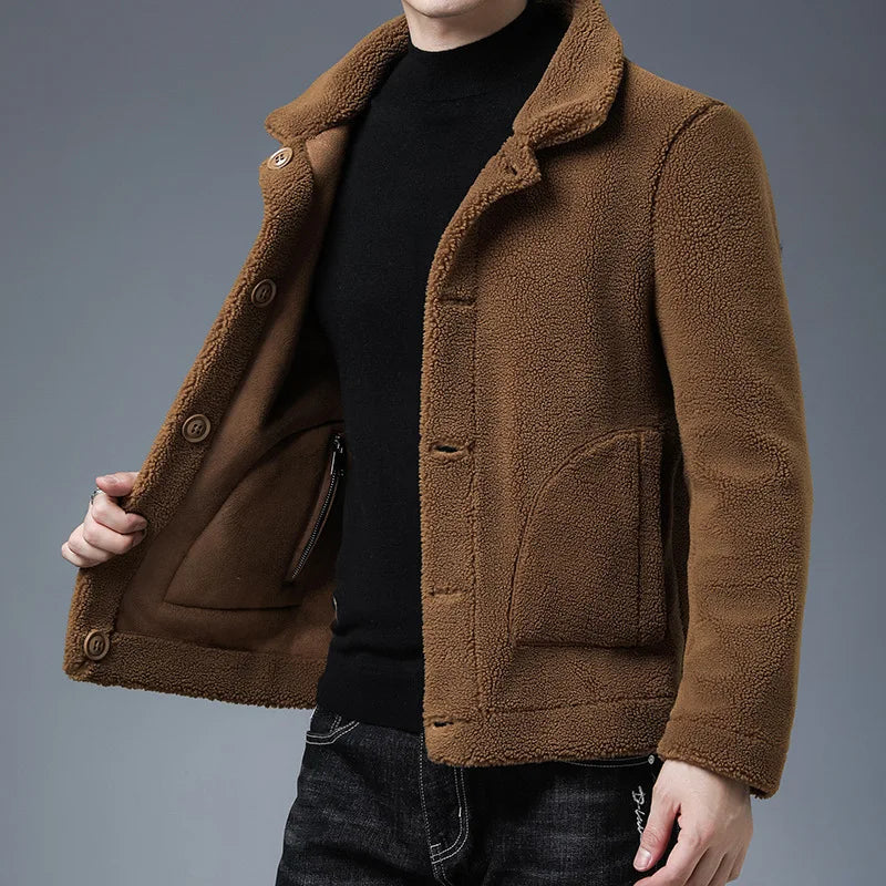 Chaqueta de felpa forrada de lana