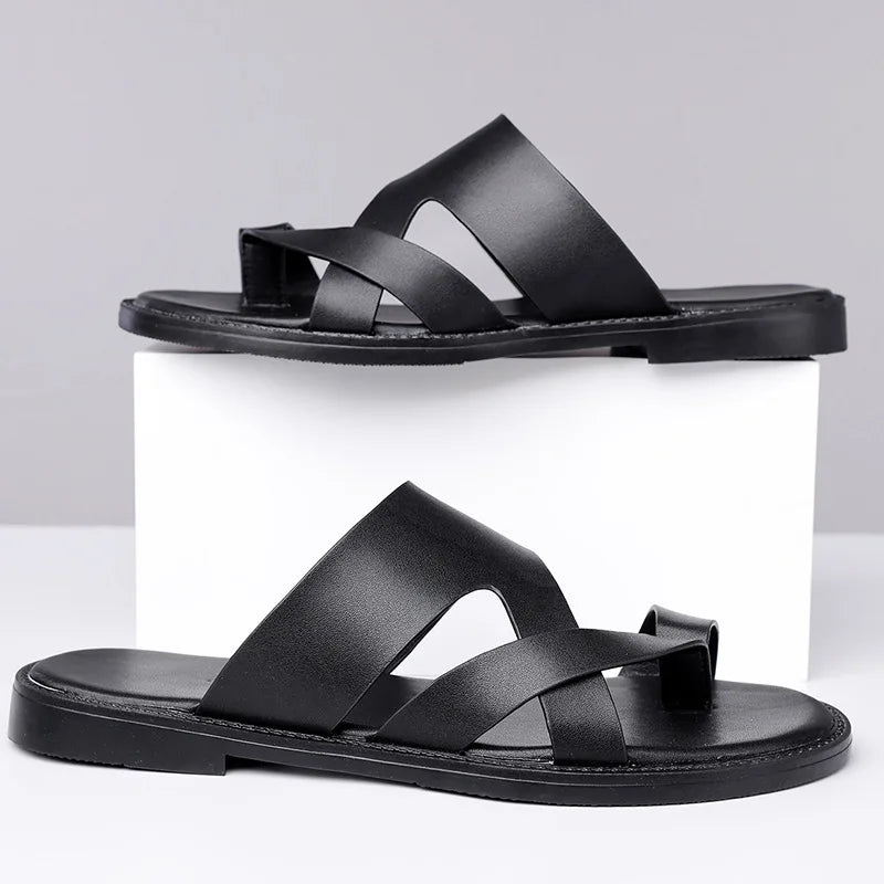 Zapatillas de cuero elegantes