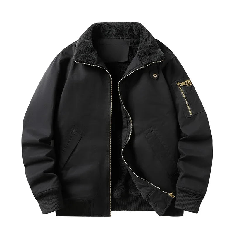 Chaqueta de piloto con forro polar