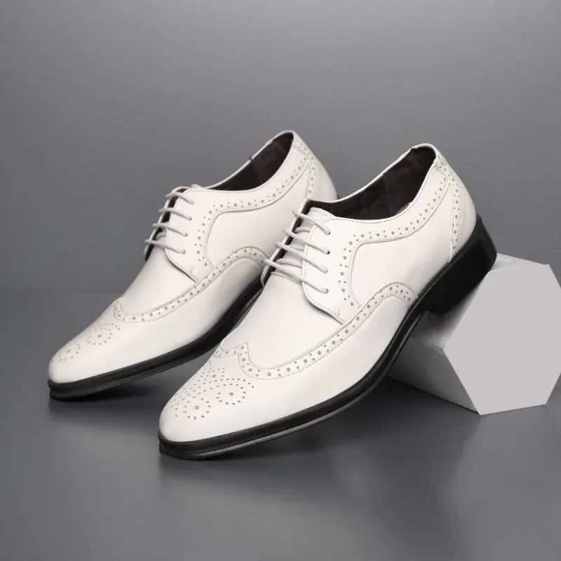 Zapatos brogue elegantes de piel
