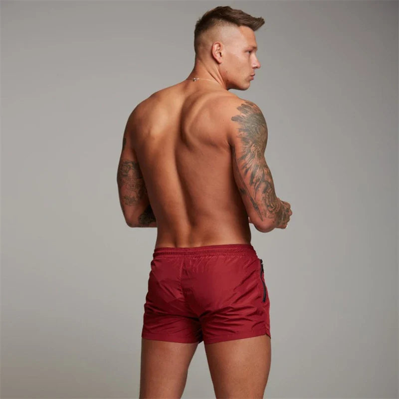 Shorts de baño con bolsillos con cremallera