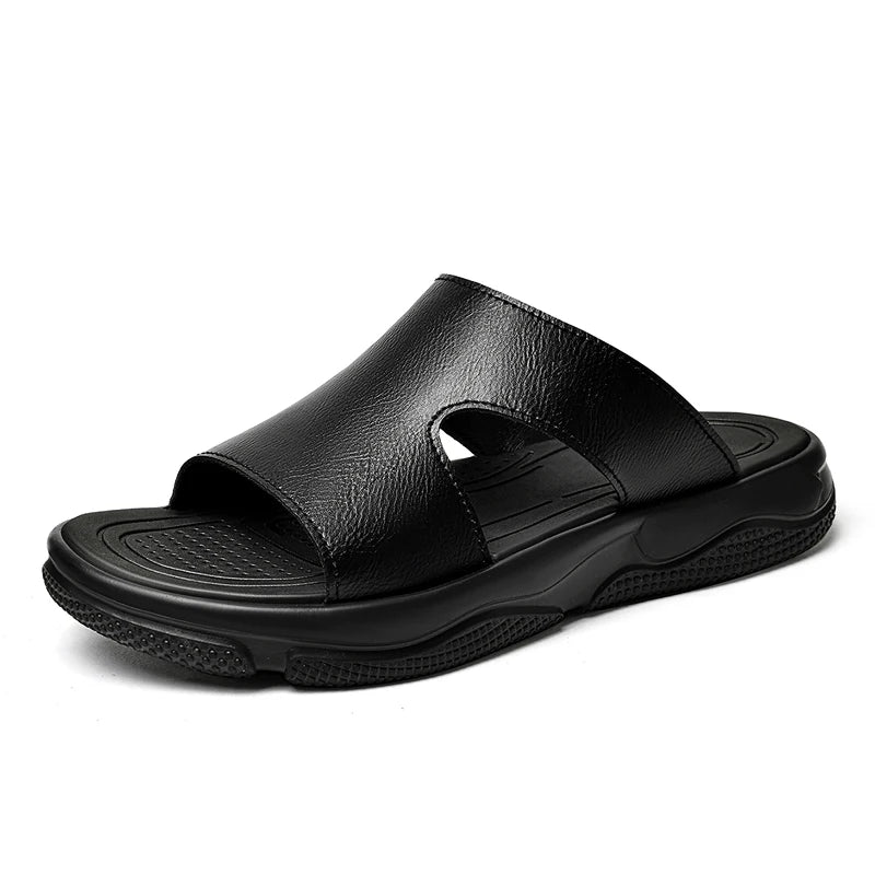 Sandalias elegantes de cuero para hombre