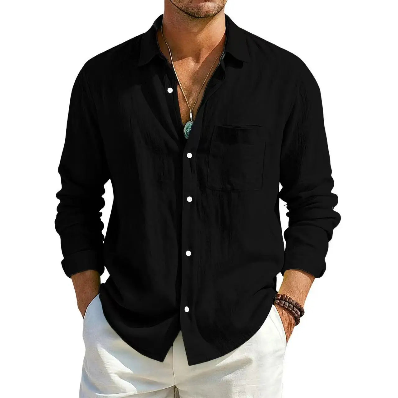 Camisa casual de algodón