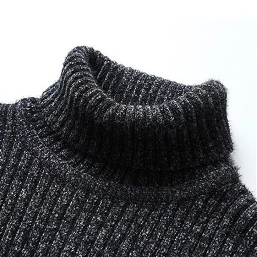 Elegante jersey de cuello alto de punto