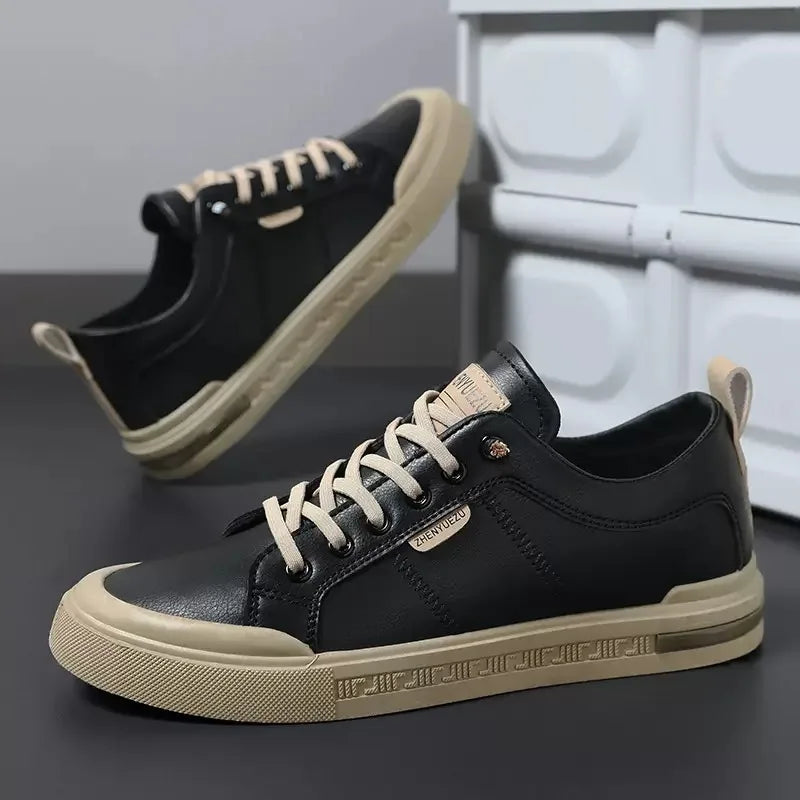 Elegantes zapatillas de piel