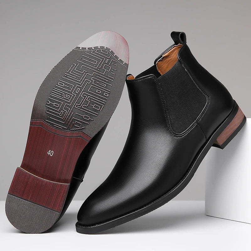 Elegantes botas de piel