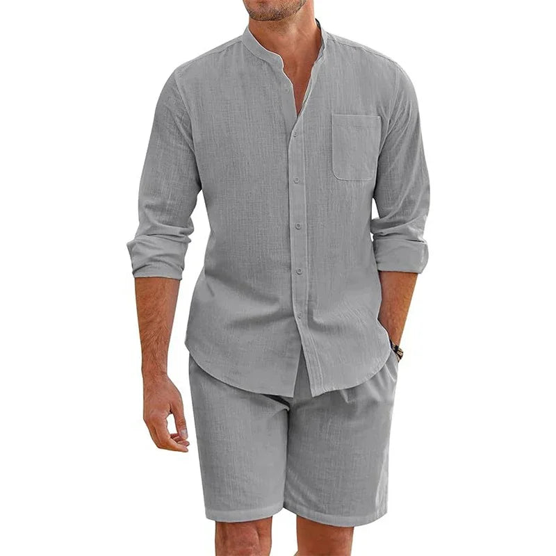 Conjunto de verano de algodón transpirable
