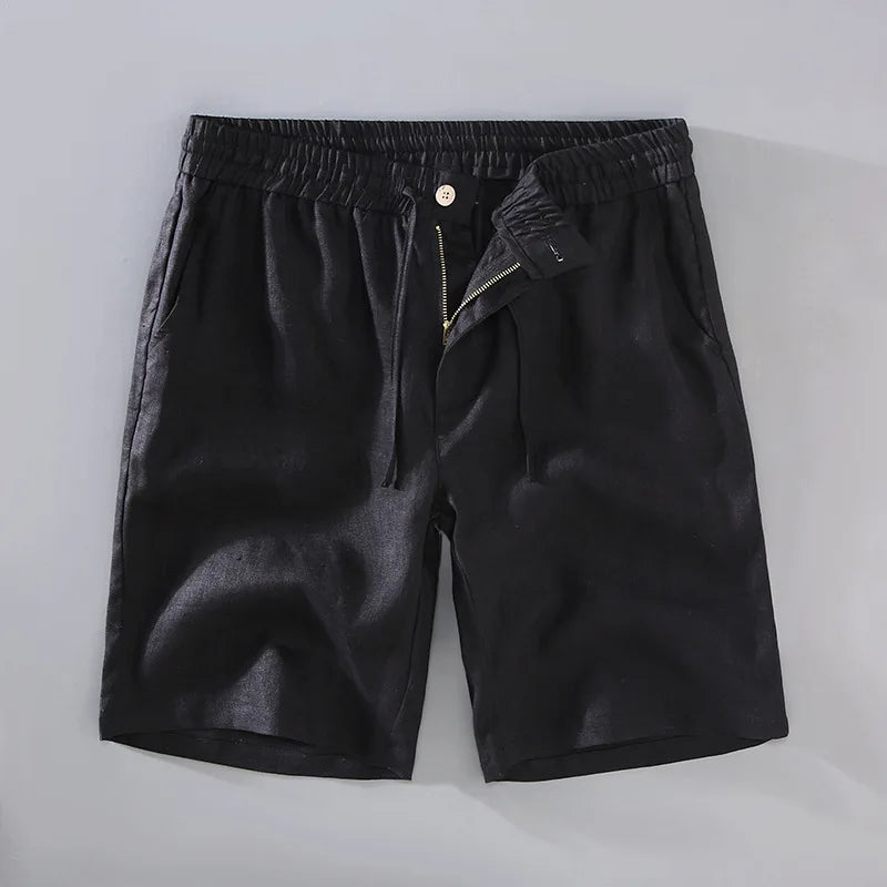Elegantes pantalones cortos de lino
