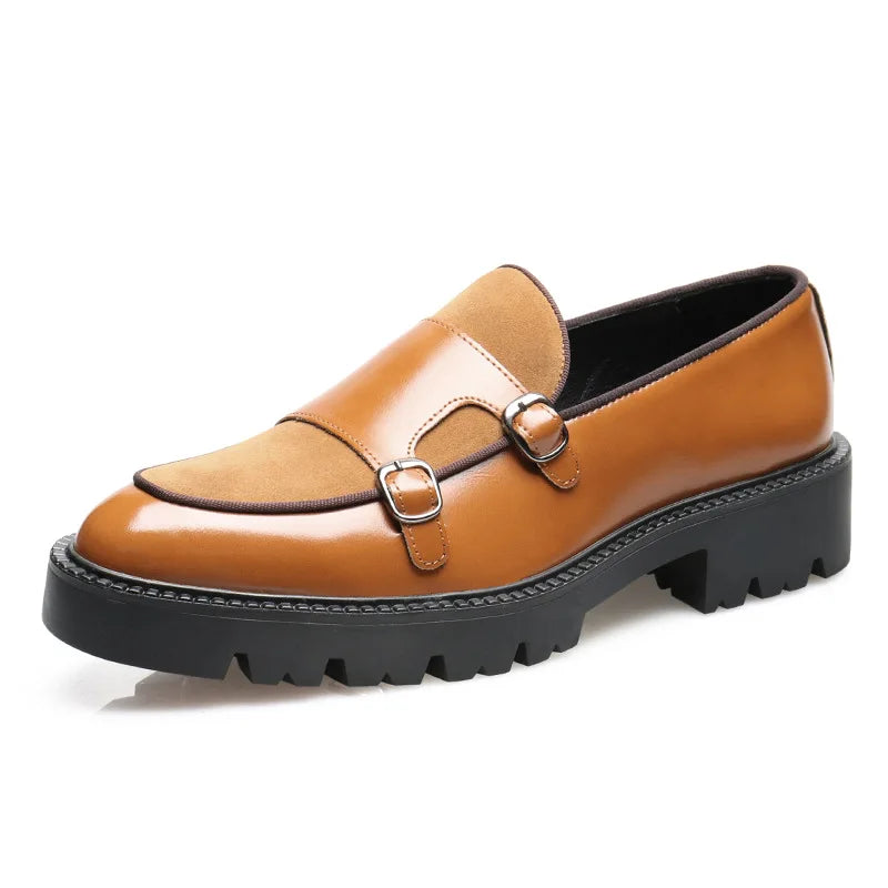 Mocasines elegantes de cuero genuino