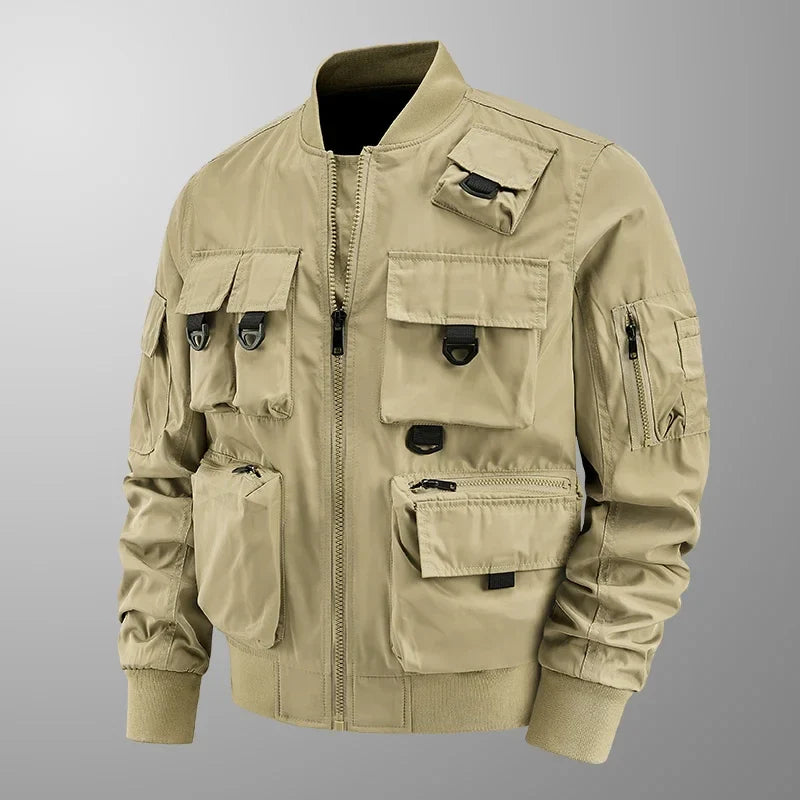 Chaqueta retro multibolsillos