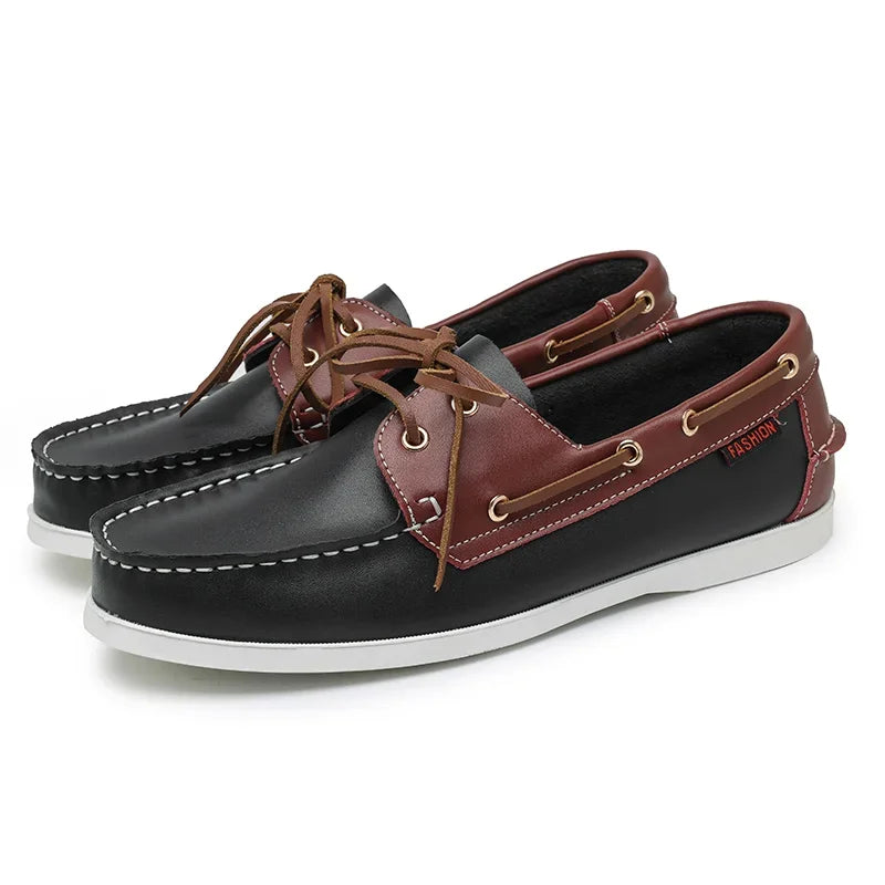 Mocasines náuticos elegantes de piel