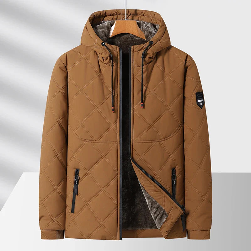 Elegante chaqueta acolchada con forro polar
