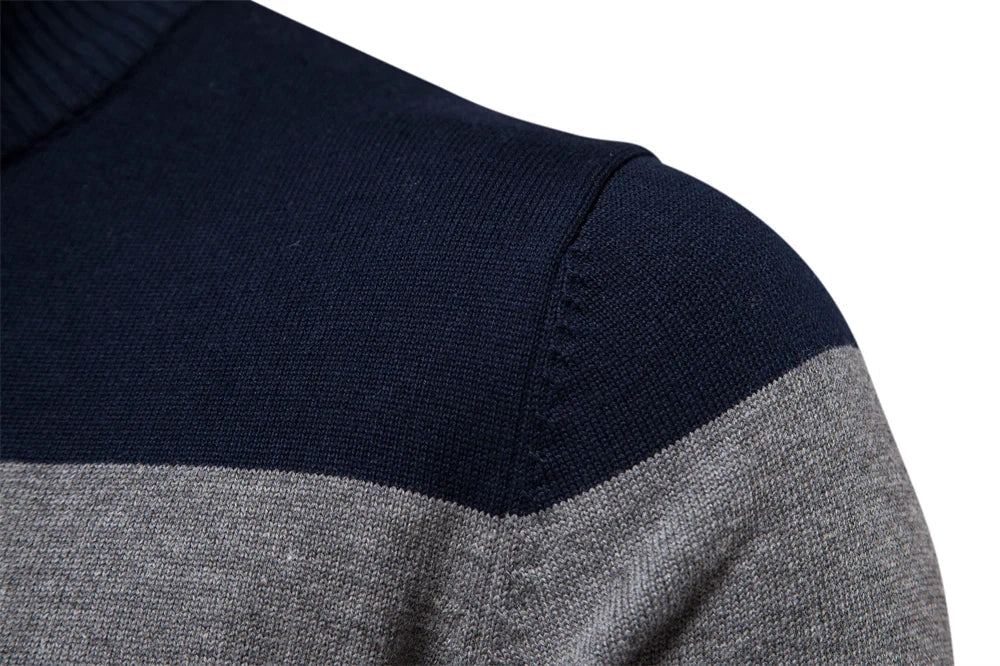 Elegante jersey de algodón con cremallera