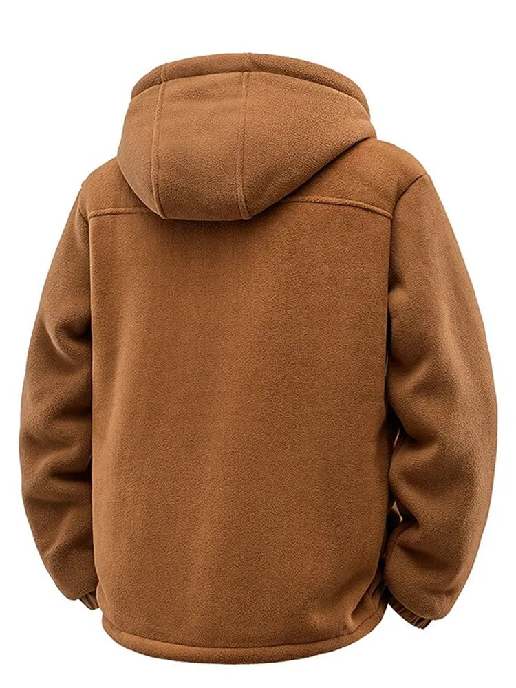 Elegante chaqueta cortavientos de lana