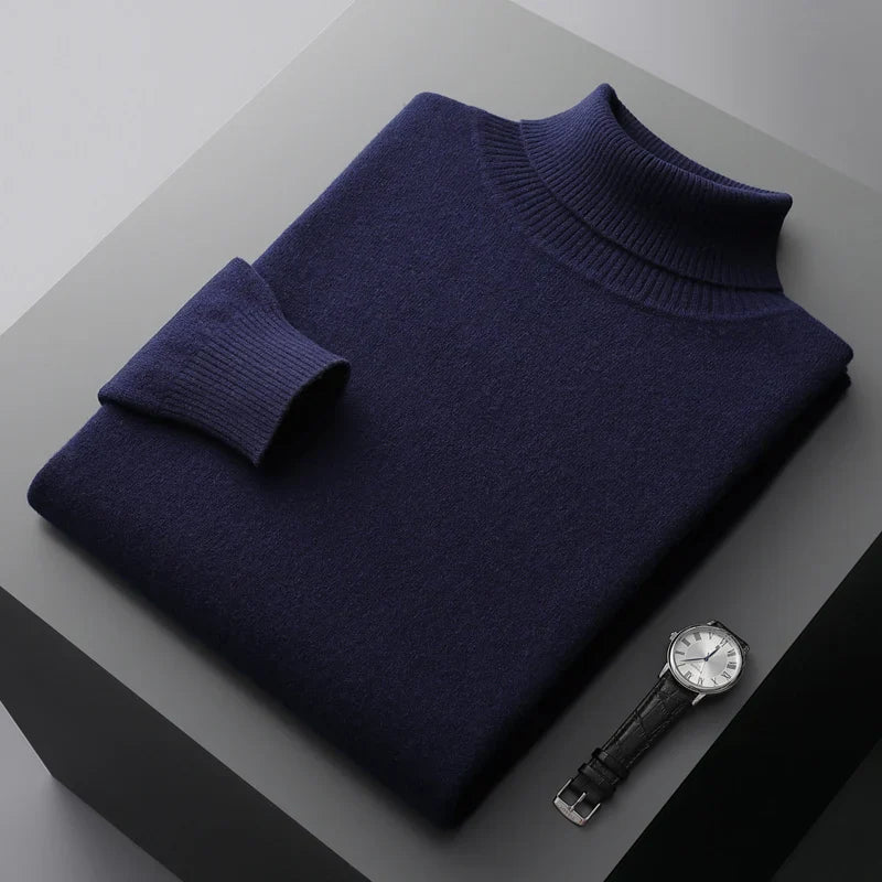 Jersey de cuello alto de lana Genève