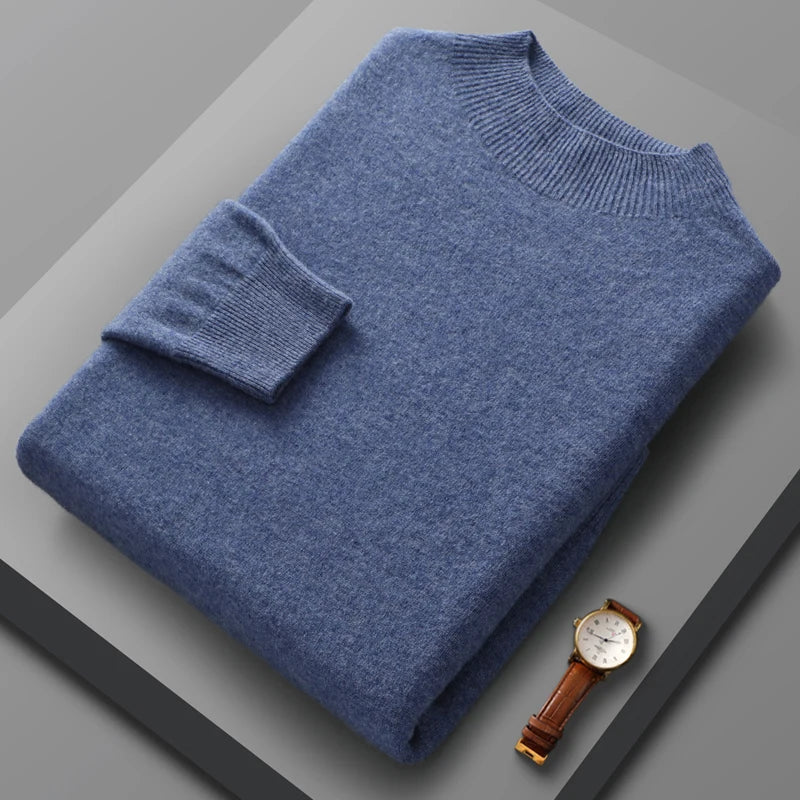Jersey de cachemira con cuello medio alto
