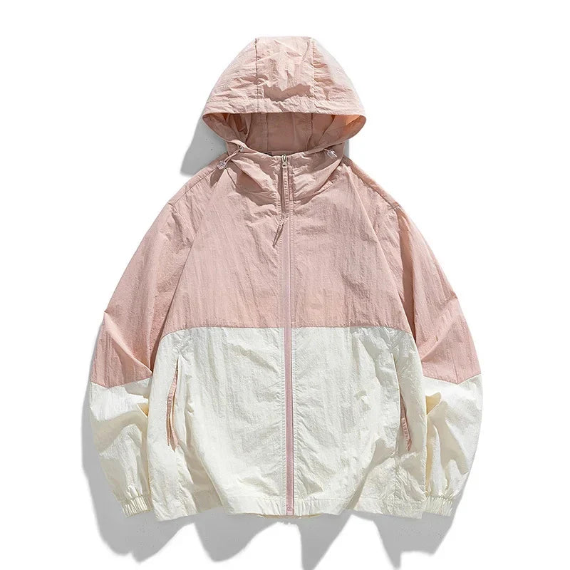 Chaqueta cortavientos con capucha