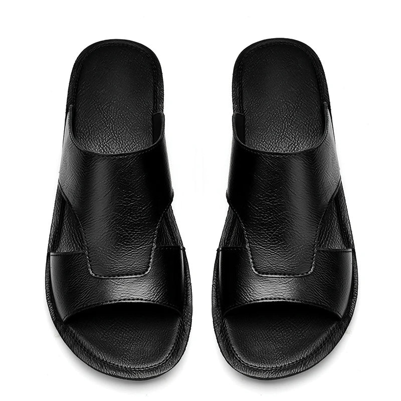 Sandalias de playa elegantes de piel