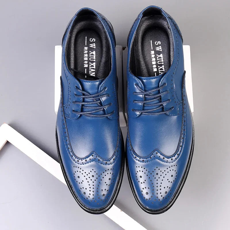 Zapatos brogue elegantes de piel