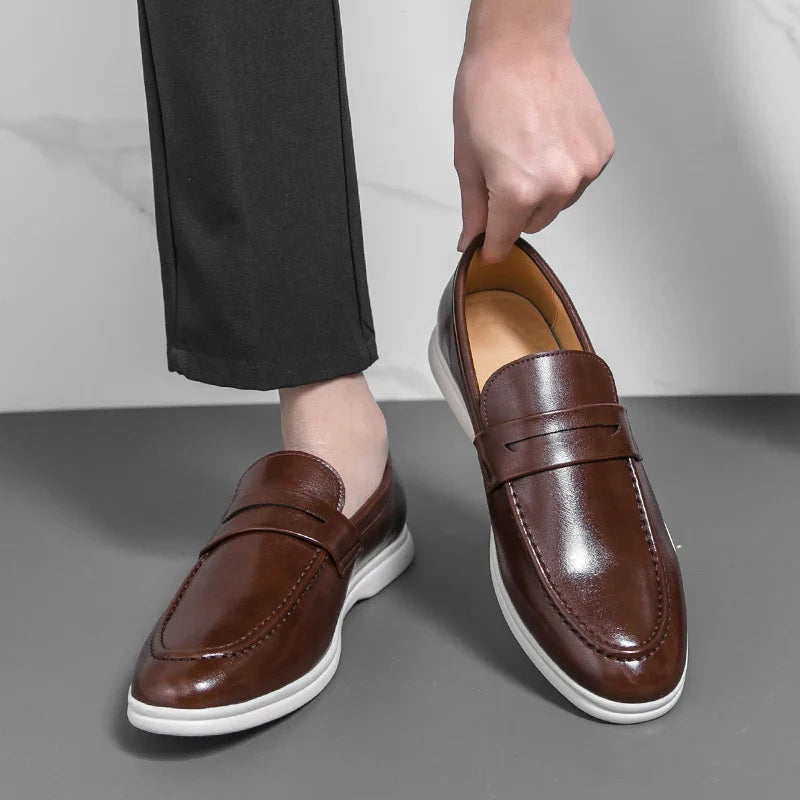 Mocasines de piel elegantes para oficina