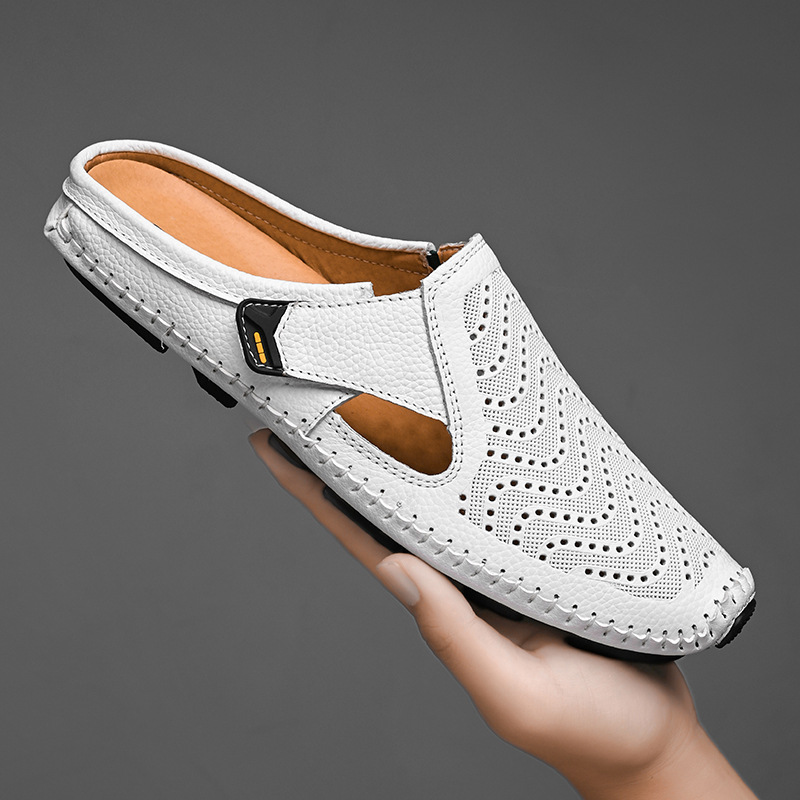 Sandalias transpirables de piel italiana