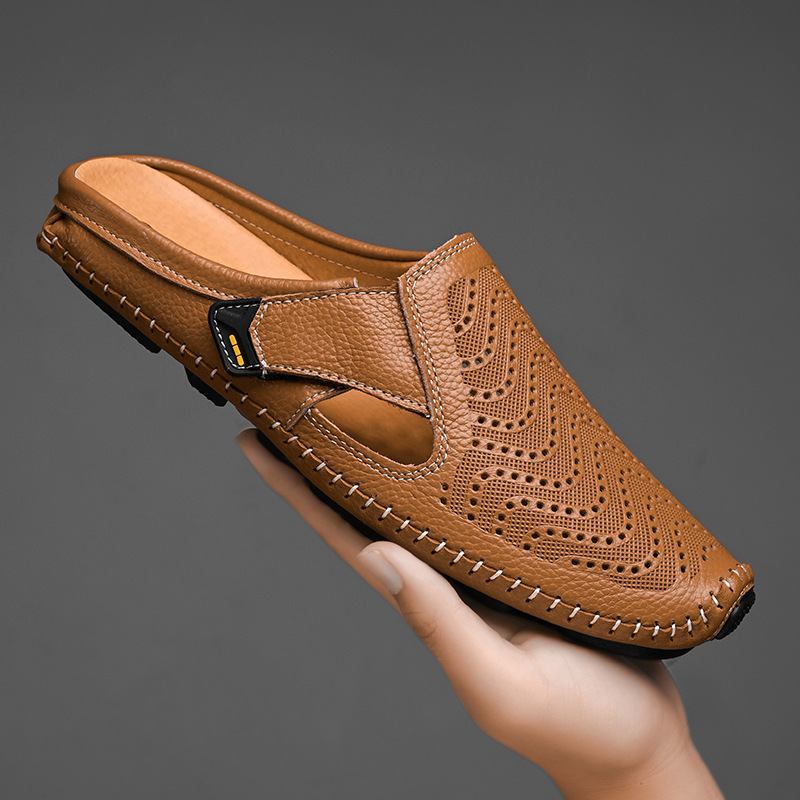 Sandalias transpirables de piel italiana