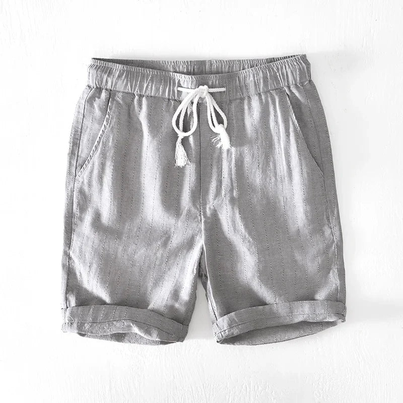 Elegantes pantalones cortos de lino