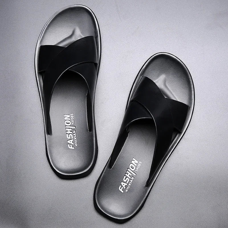 Elegantes sandalias de piel