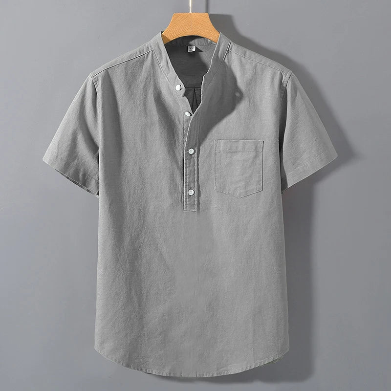 Camisa de algodón de manga corta