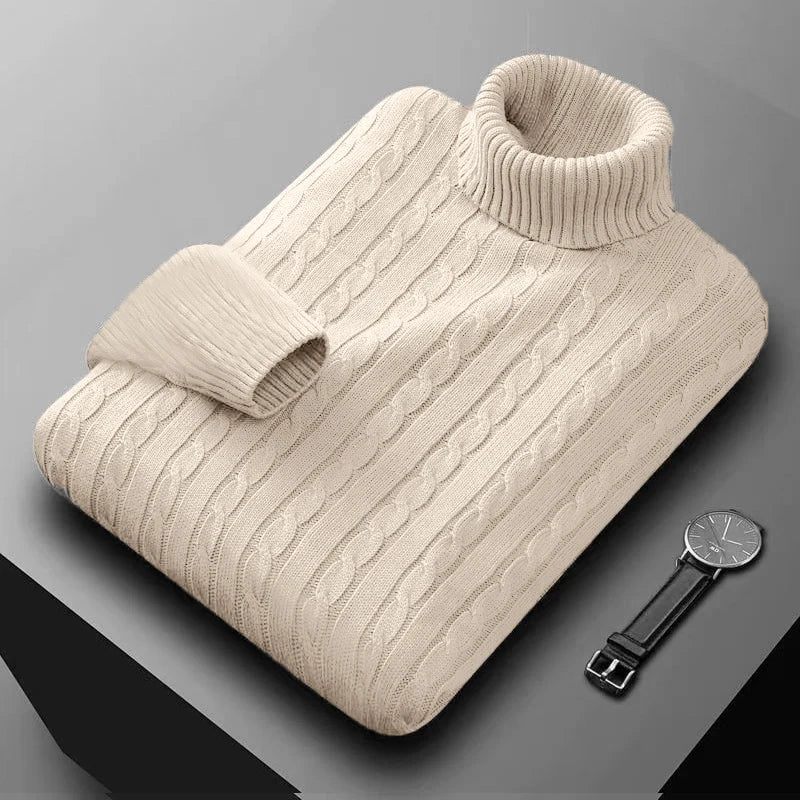 Jersey de cuello alto para hombre de primera calidad