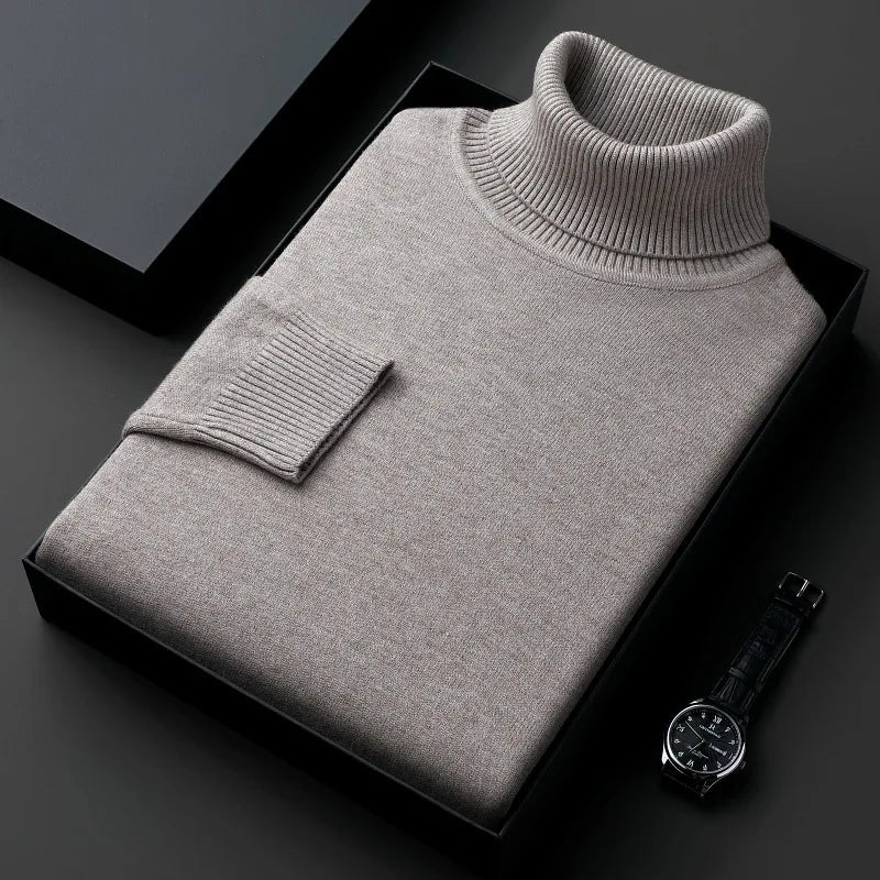 Jersey de cuello alto informal de lana