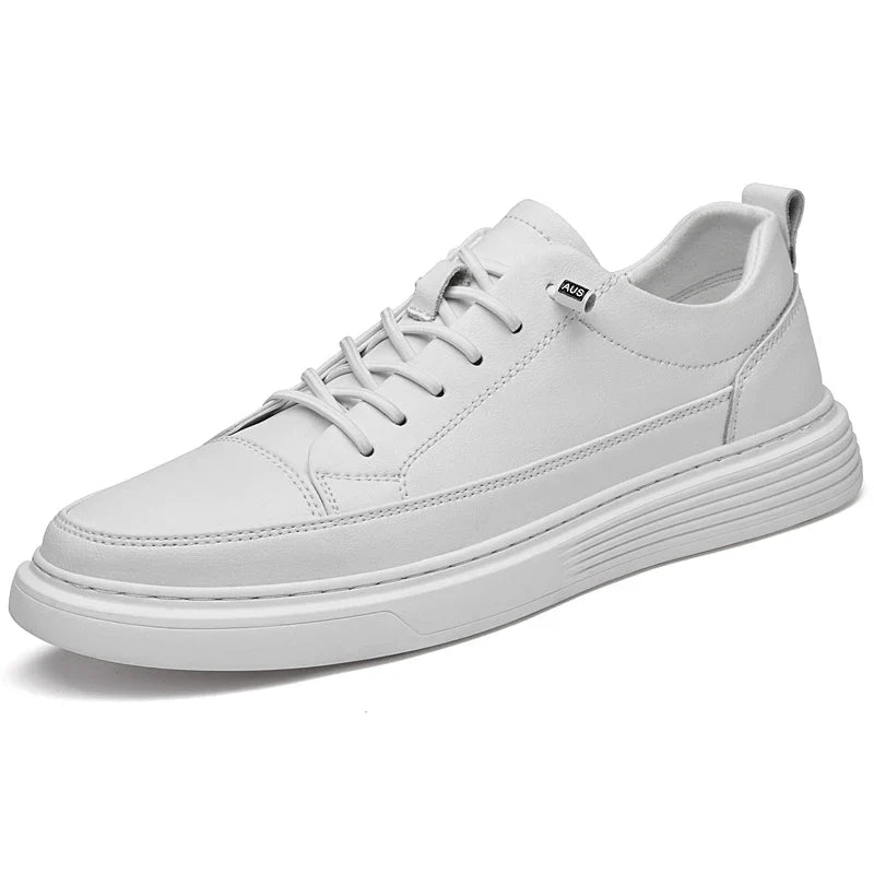 Zapatos elegantes de cuero con suela gruesa