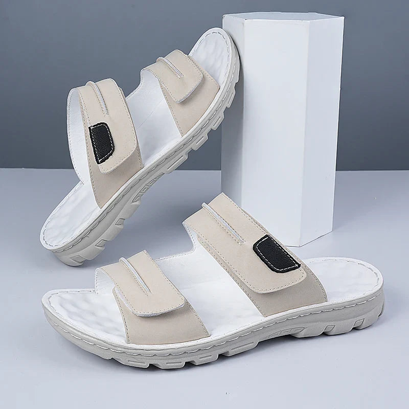 Sandalias elegantes de cuero para hombre