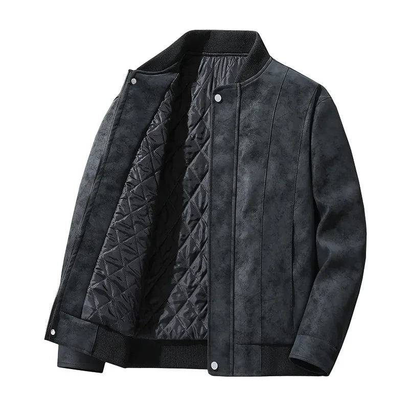Elegante chaqueta de ante