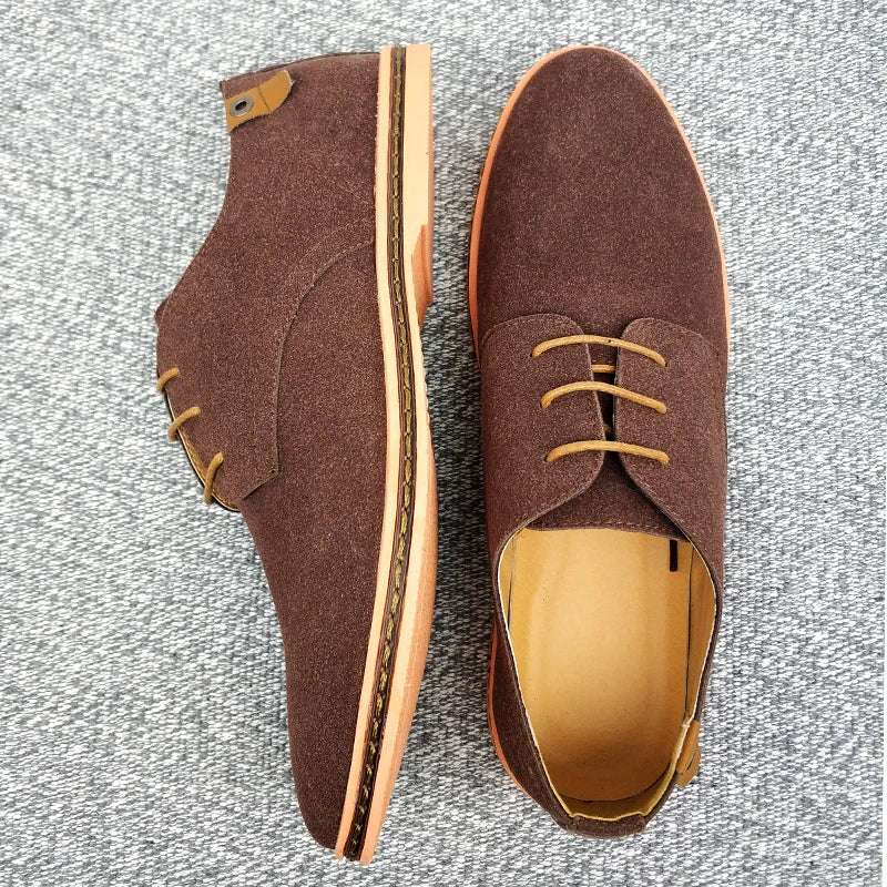 Zapatos de negocio Oxford de ante