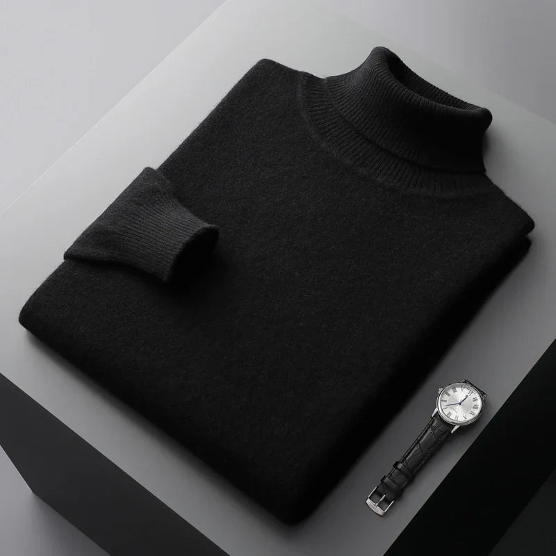 Jersey de cuello alto de lana Genève