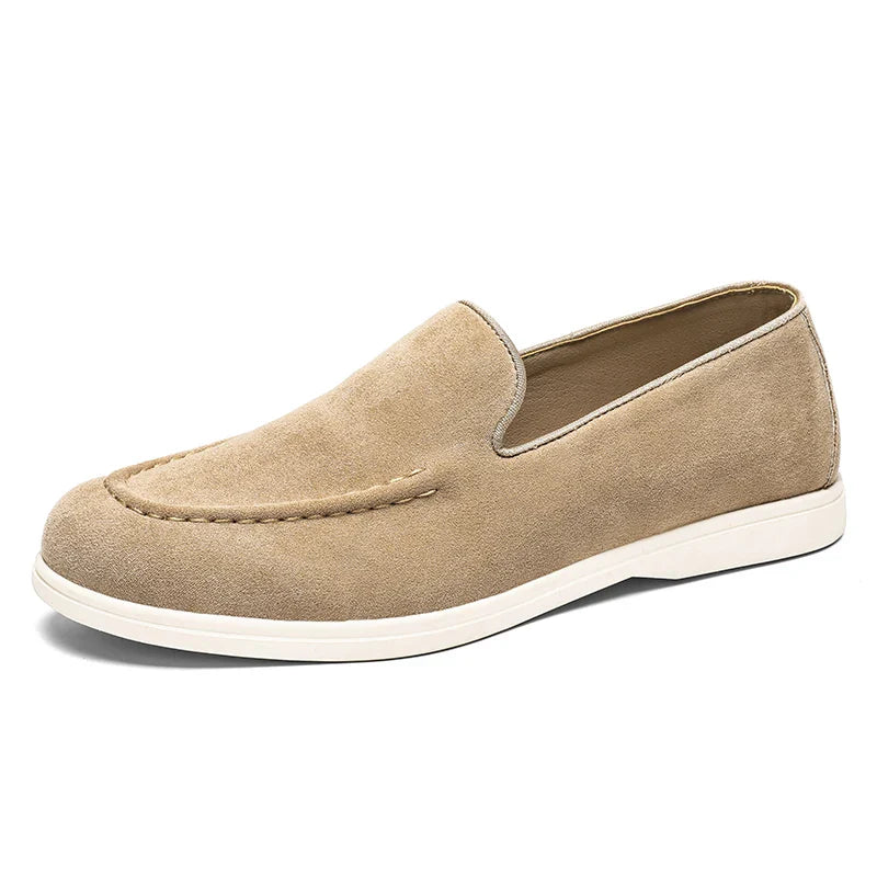 Mocasines elegantes de ante para hombre